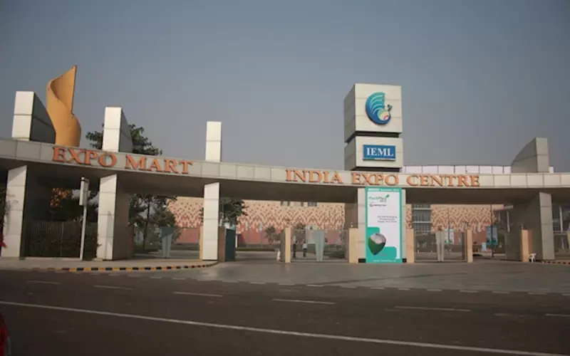 View from outside of India Expo Centre in Greater Noida. The new expo centre is slowly gaining popularity with several major exhibition organisers.