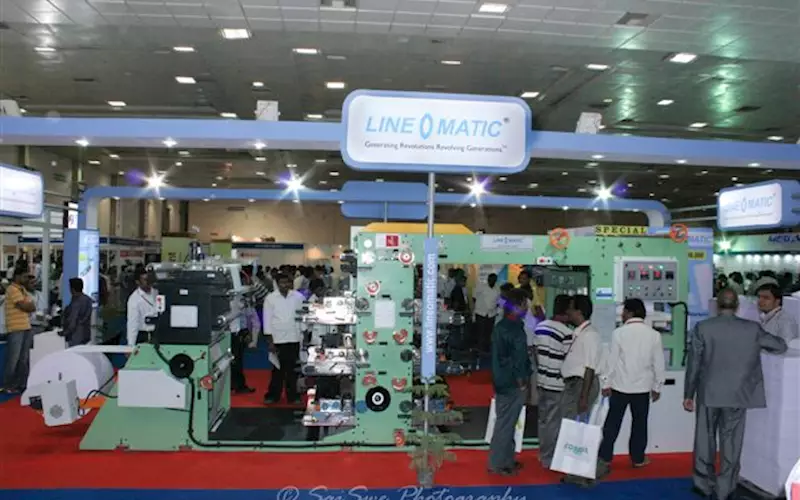 Ahmedabad-based Line O Matic conducted a live demo of SHS 104, which is an automatic reel-to-sheet ruling/flexo printing machine