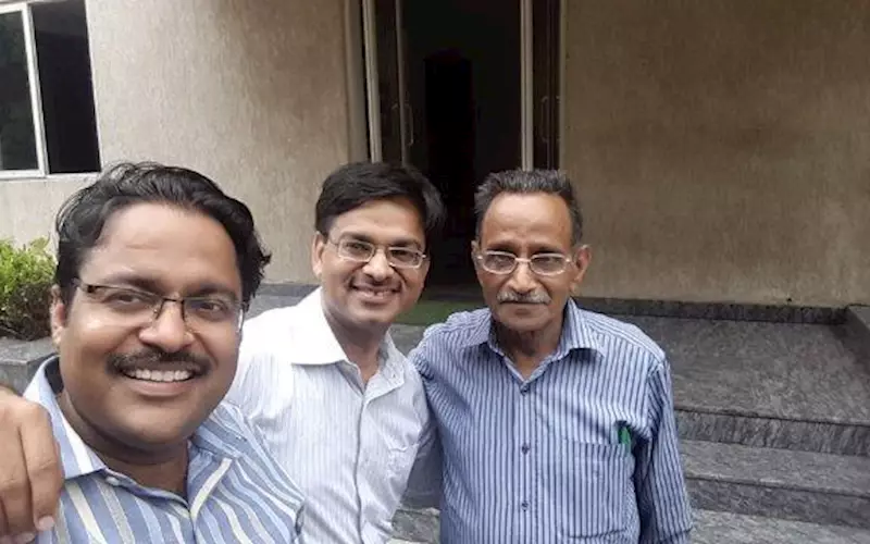 Sangeet Kr Gupta (c) with M L Gupta and technical director Puneet Gupta
