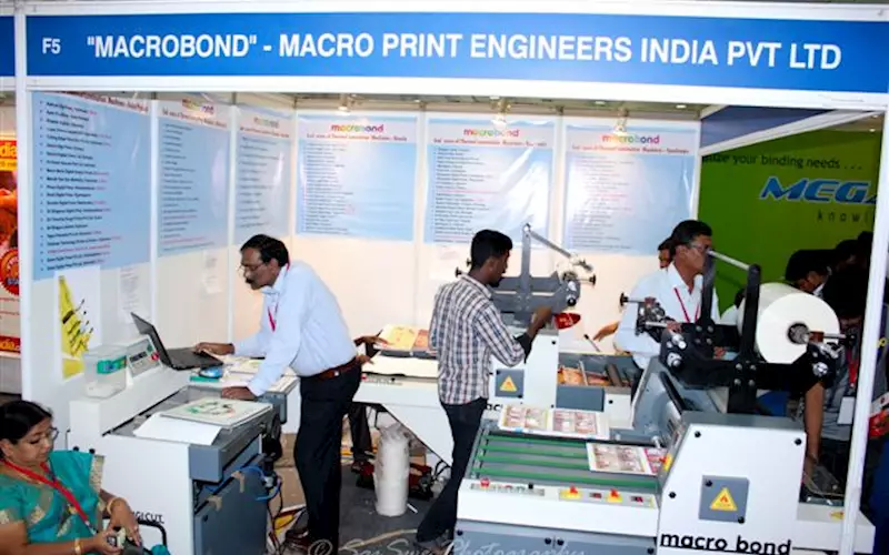 Coimbatore-based Macrobond, displayed solutions for lamination and displayed fully automatic thermal/wet laminator, double side thermal lamination for digital press and a die-cutting machine