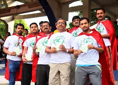 Manjushree encourages plastics recycling at TCS World 10K Run