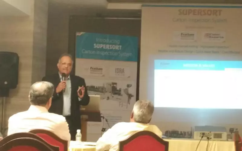 Pratham&#8217;s Datta Deshpande introduces Supersort carton inspection system at BMPA's Carton Forum