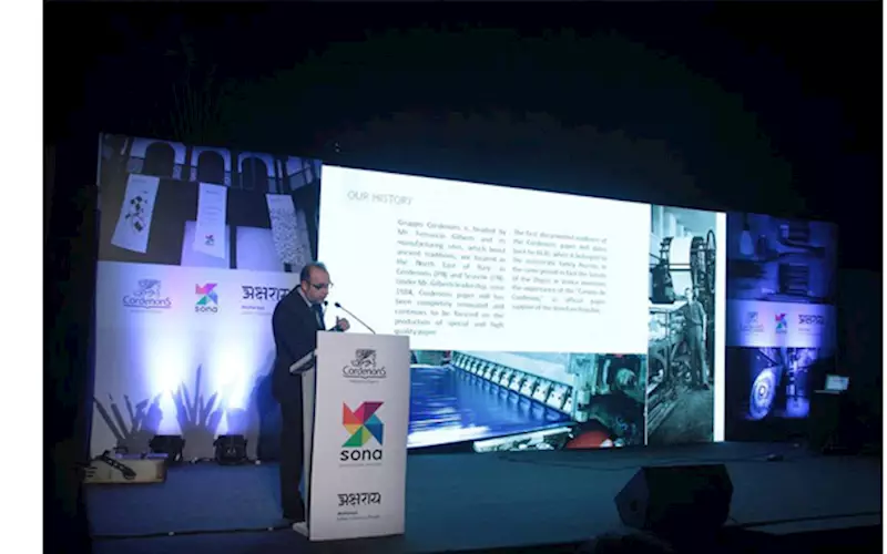 Luca Berlen, area manager export at Gruppo Cordenons SPA, said, "Three paper machines produce 2500 product items which are deployed by the biggest brands." He spoke about how Cordenons has invested more than 10 million Euros to produce green and environmentally friendly paper; plus the number of new products which have been launched for the Indian market