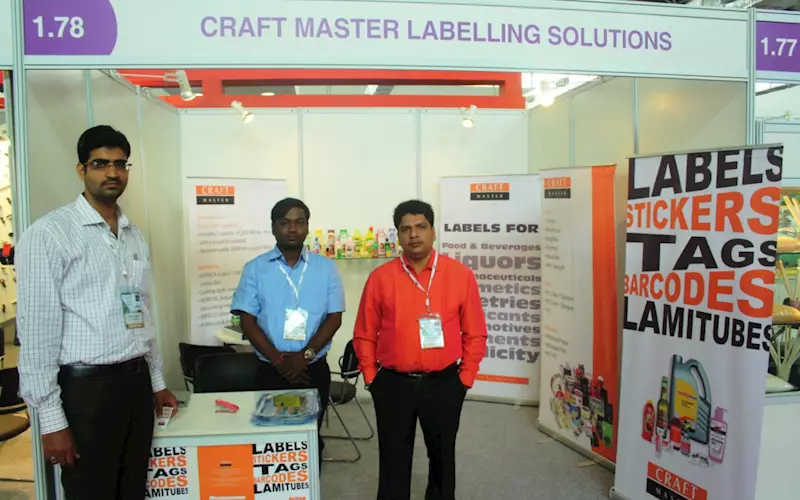 Established in 2007, Craft Master, a Navi Mumbai-based label printing specialist displayed a range of labels at the show.  Surajit Biswal of Craft Master: "This show has generated interest about our products among the print buyers"