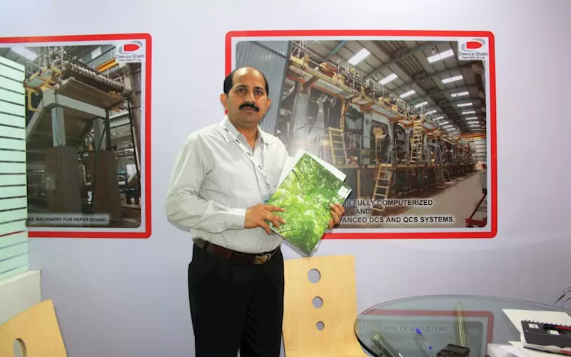 Hyderabad-based Deevya Shakti Paper Mills showcased a range of its white coated paper board for the packaging and corrugation industry. Y Eswara Reddy of Deevya Shakti Paper Mills:  "We are planning to launch the FBB for the cigarette cartons which is a huge market"