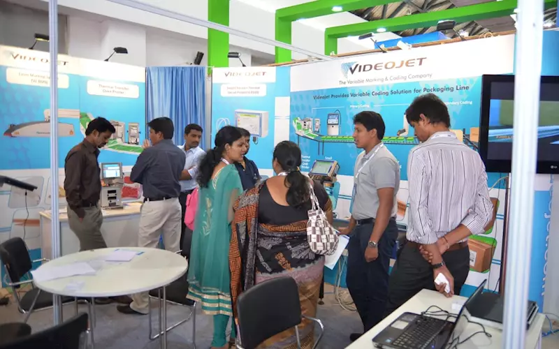 Videojet's stall was abuzz with activity as was demonstrated through small and large character industrial inkjet products for marking and coding applications