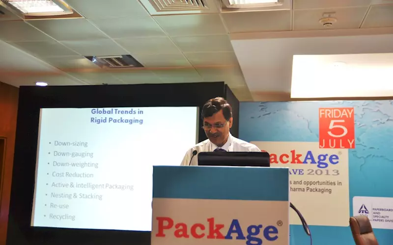 D Deb of Future Formats shared statistics about the Indian packaging market. He said: "The $19 bn worth Indian packaging industry is growing at 13.5% CAGR with 36.8% consumption share of paper and paperboard, the highest among all the packaging materials"