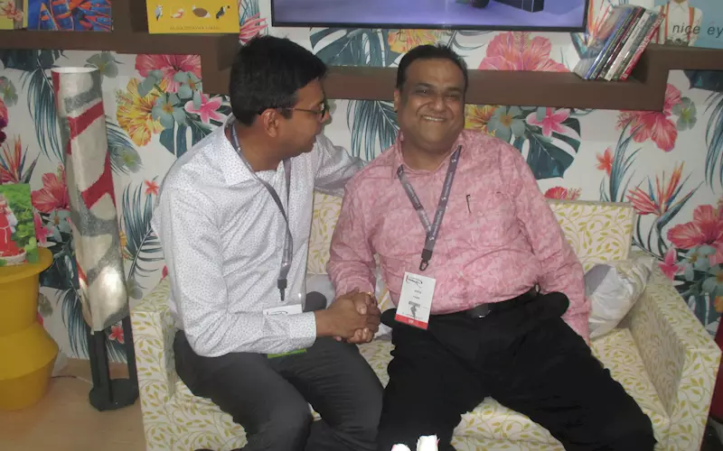 Vindo Gupta (right) during Media Expo Delhi