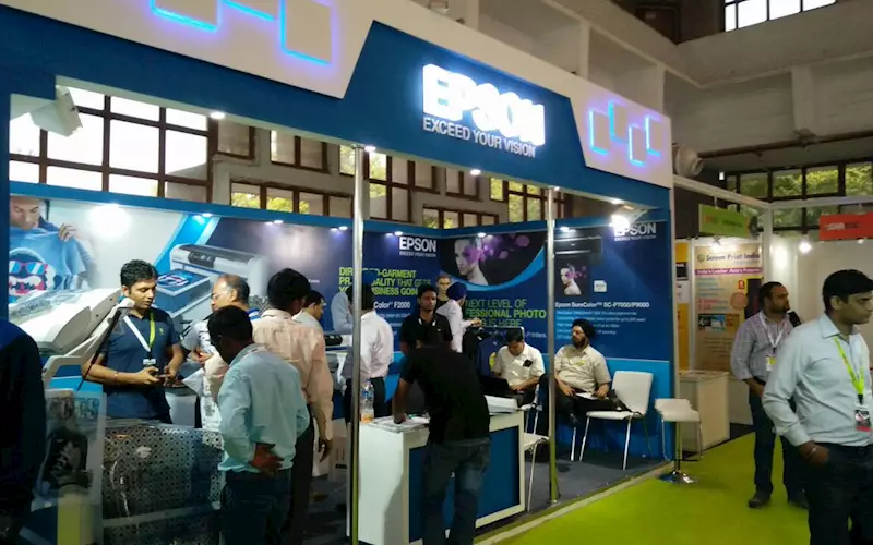 At Gartex, Epson has displayed the F2000 for DTG, P9000 for textile proofing and T5270 for textile screen separation