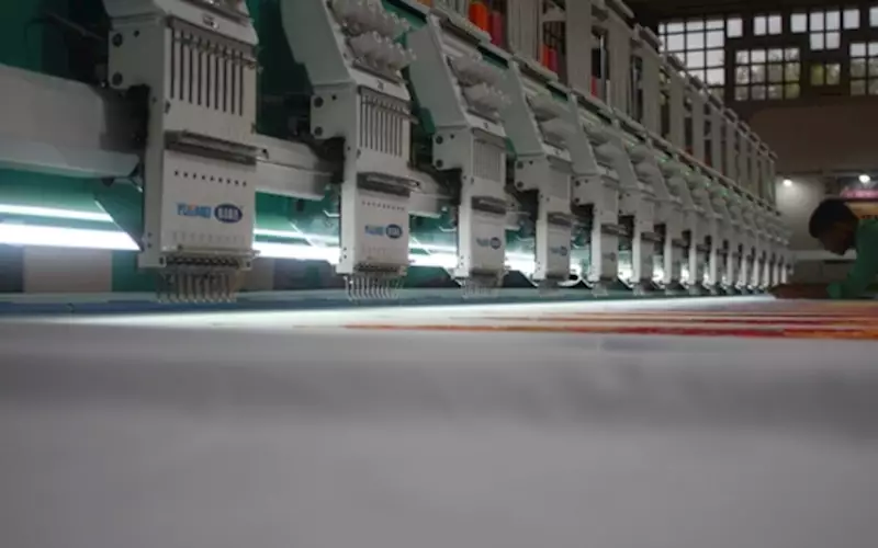 A textile machine during Gartex 2016. This year, the event is from 29 to 31 July at Pragati Maidan