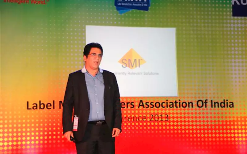 Ajay Mehta, managing director of SMI Coated Products gave an imprssive presentation on the Indian label industry segment, size, volumes, revenue and opportunities. Working on a label consumption matrix; he projected demand patterns in India