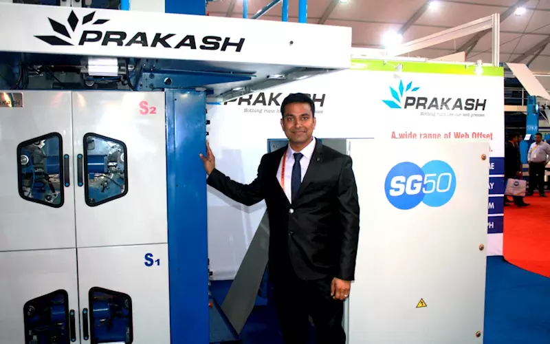 Saurabh Gupta, sales director, Prakash Offset during PrintPack India 2015