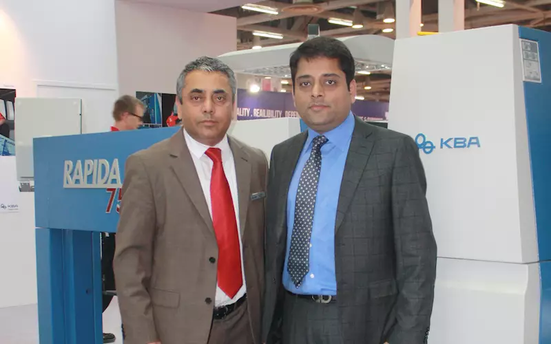 (l-r) Bhupinder Sethi and Aditya Surana of Indo Polygraph at Pamex