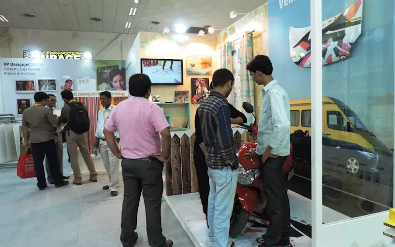 Apart from the fact that three print service providers at the show were HP latex customers, wallpaper and vehicle printing segment in general shows signs of traction
