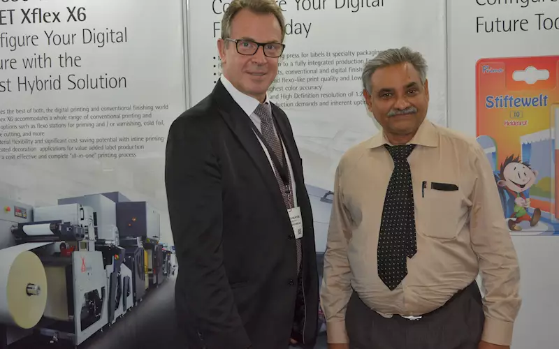 Helmuth Munter, segment manager for label and packaging printing, Durst with PS Ravishankar of Printronics