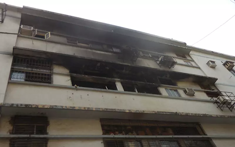 Garment company at the second floor of the Adhyaru estate was engulfed in fire