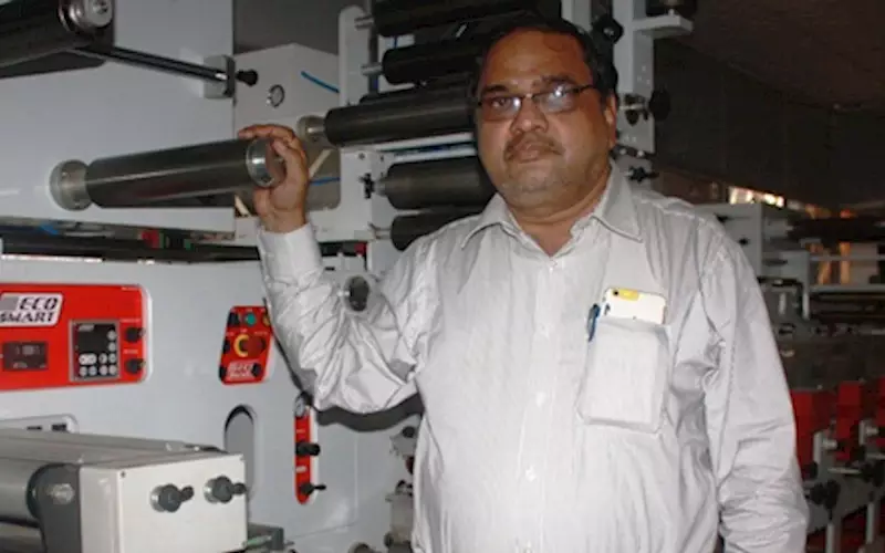 Deepak Gupta, owner of Shree Lamipack, with the new Ecosmart