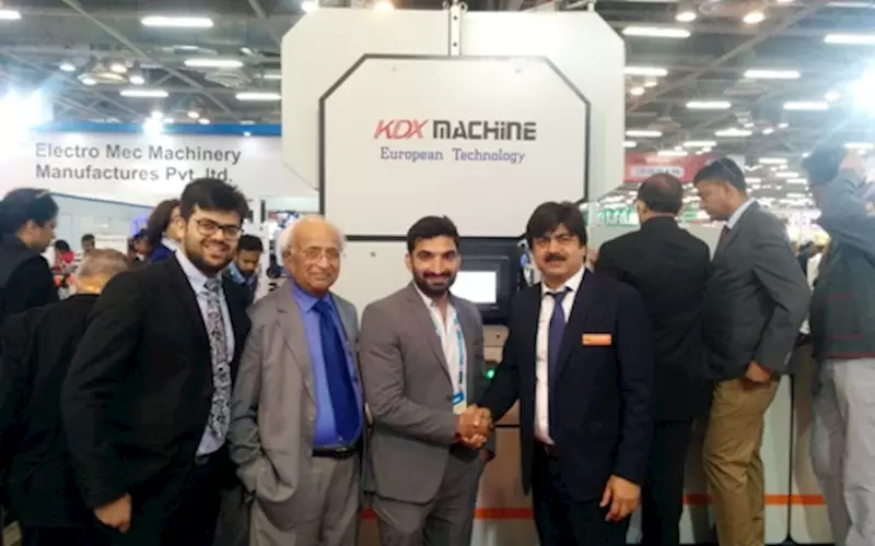 (second from right) Agarwal: “The machine is capable of saving 30% energy"