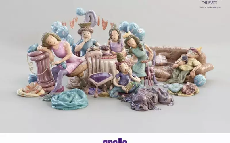 Apollo Tyres by J Walter Thomson  This print campaign showcased punctured occasions, with visuals of deflating elements in the frame. Much like what would happen if one doesn’t use the brand’s radial tyres.