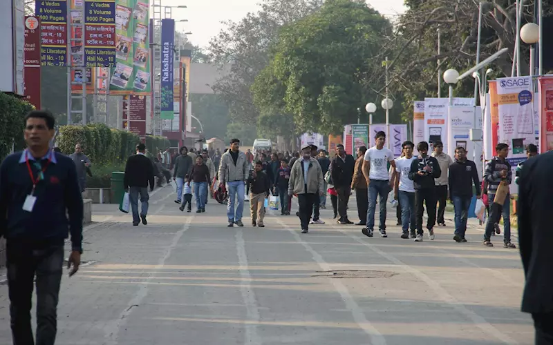 People walking in at New Delhi World Book Fair 2014
