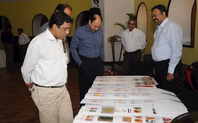 Satish Nayak of Bodhi discusses the nitty gritty of the Surpress samples with Vikas Ghai of Sterling Printers