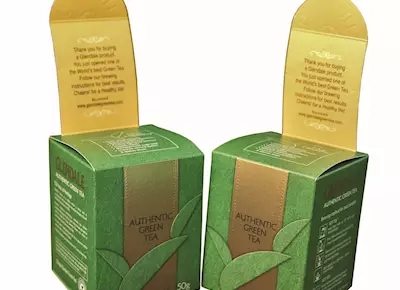 Glendale green tea carton