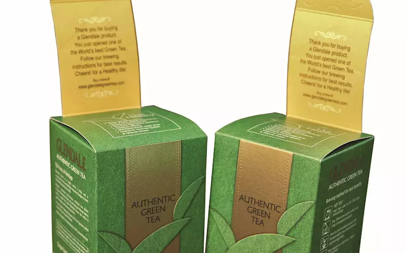 Glendale green tea carton