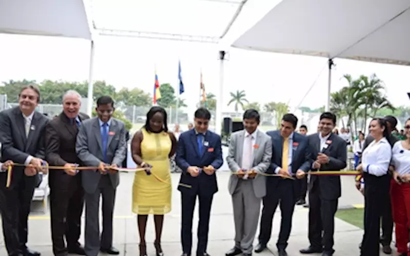 Essel Propack Colombia facility ribbon cutting