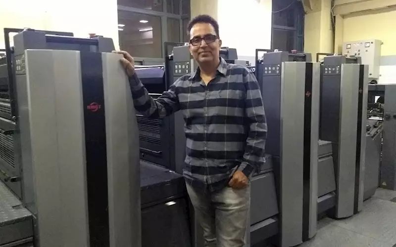 Ashwani Thapar, proprietor, Pearl Printers with the RMGT 920