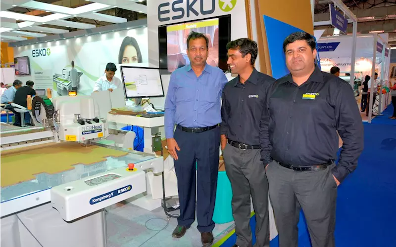(l) R K Agarwal of Lily Packers with Esko team