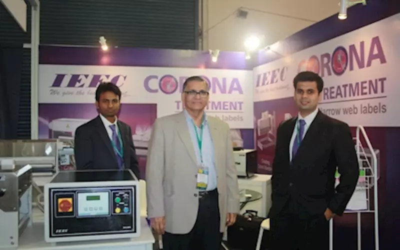 (r-l)Rohit Despande, director; AG Deshpande, chairman and Deepak Rawat, sales and service engineer at the IEEC stall