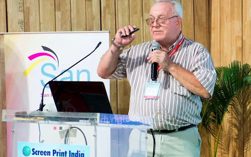 Mike Young at Screen Print India 2014 in Goa