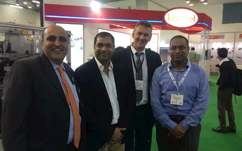 (From right) Ashok Gupta with Montgomery, Ashish and Bajaj