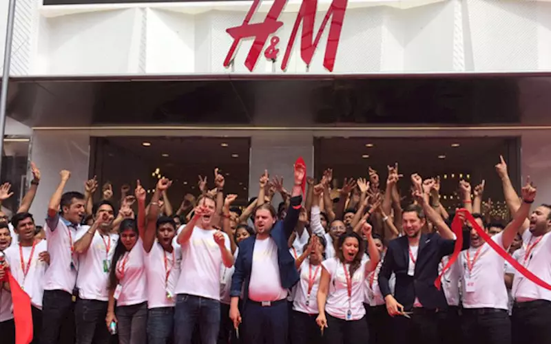 Fashion brand H&M during a branch opening in Mumbai (source: twitter)
