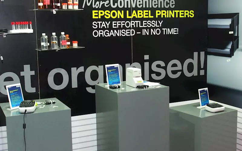 Espon portable label printers at the show