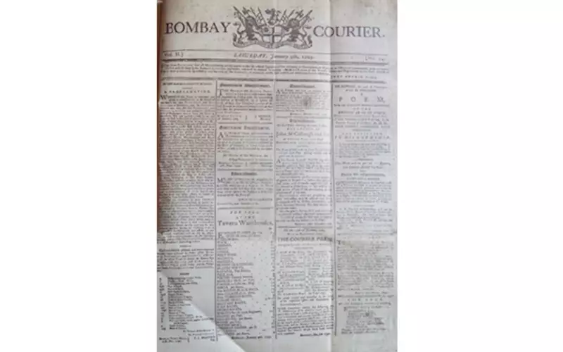 An early Bombay newspaper: Bombay Courier 1793