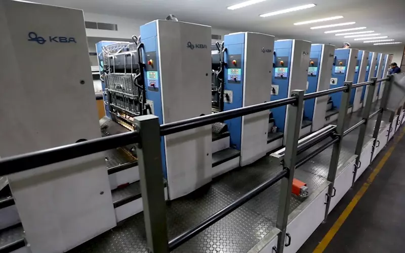 The KBA press at the facility. The Replika Book Factory boasts of a raft of presses