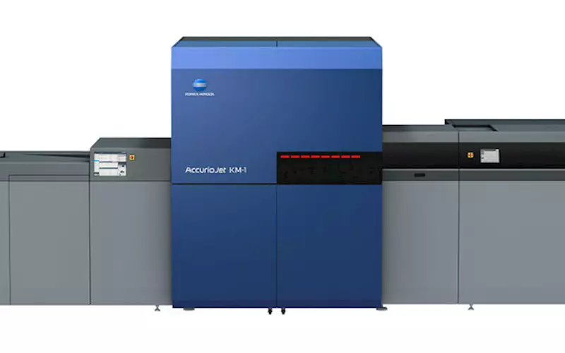 The AccurioJet KM-1 allows print service providers to produce fully personalised 1200x1200dpi, 23 x 29.5-inch sheets that compare to offset quality with no plates, no makeready, and no waste