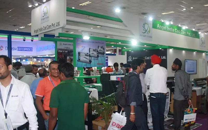 Angel India Cad Cam, one of the four representatives of Mimaki India, displayed signage and printing machines, laser machines, routers, printing inks and plotters