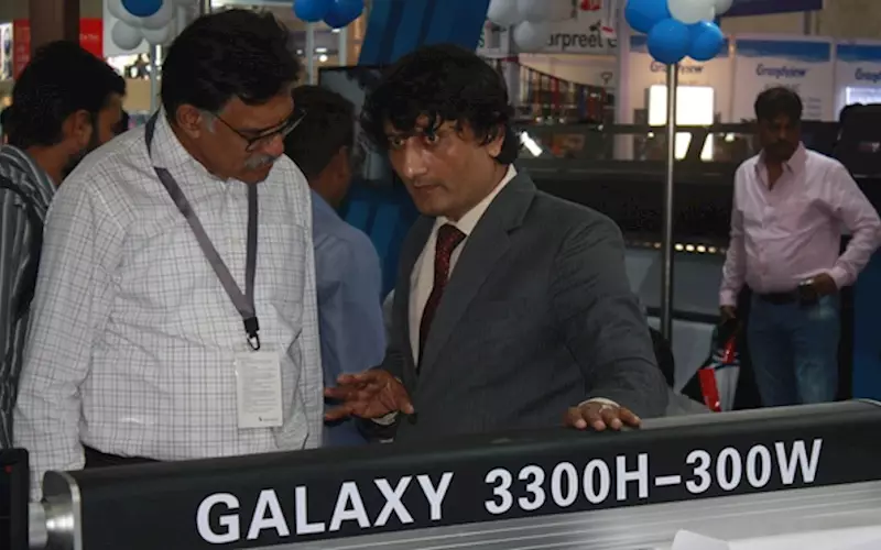 Ahmedabad-based Mehta Cad Cam Systems launched multiple flatbed printers, among other products, at the expo. These include Rasterjet RJ 455V, Rasterjet RJ 1016, AD 1801S/ AD 1802S and Galaxy