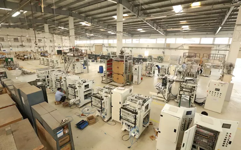 Engineering: The assembly line for packaging machines at Noida plant