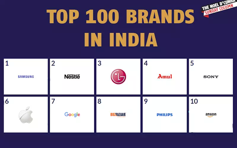 India’s top hundred brands: Samsung and Nestle are the top two - The Noel D'Cunha Sunday Column
