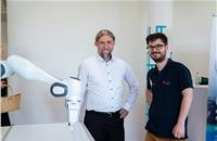 Bosch sponsors two Industry on Campus professorships, which allow the university to integrate practical industrial expertise into its research and teaching. From left: Prof. Björn Andres and Gerhard N