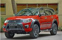 Pajero sport available in dual tone colours.