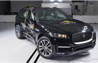 F-Pace underwent frontal offset, frontal full width, side, pole and pedestrian impacts as well as whiplash tests and AEB tests.