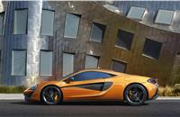 New low-weight McLaren tips the scales at a claimed 1313kg – it has a class-leading power-to-weight ratio of 428bhp per tonne.