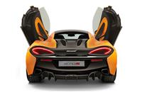 570S shares no panels with other McLaren models. It has bespoke aerodynamic styling features like the front aero blades, side skirts and rear diffuser.
