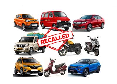 Car and two-wheeler OEMs recall 5.67 million vehicles in India since 2012