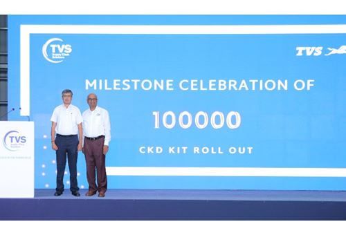 TVS Supply Chain Solutions supplies its 100,000th CKD kit to TVS Motor