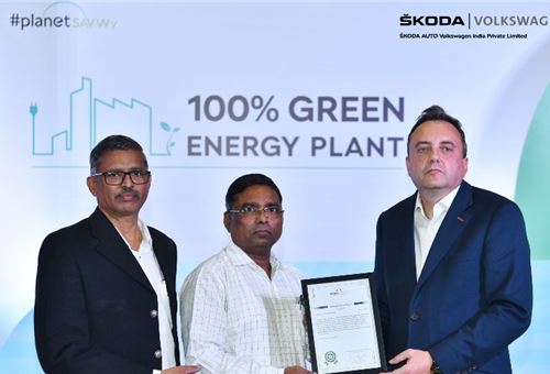 Škoda Auto Volkswagen India’s Aurangabad Plant switches to 100 percent green energy
